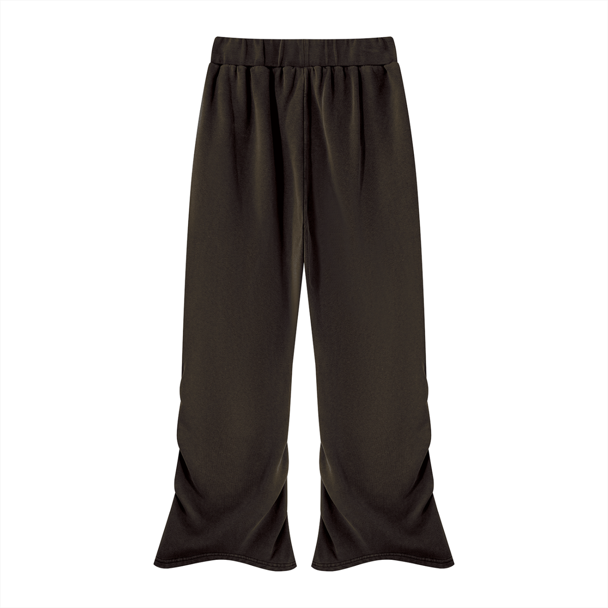 Women's Vintage Wash Ruched Wide-Leg Sweatpants