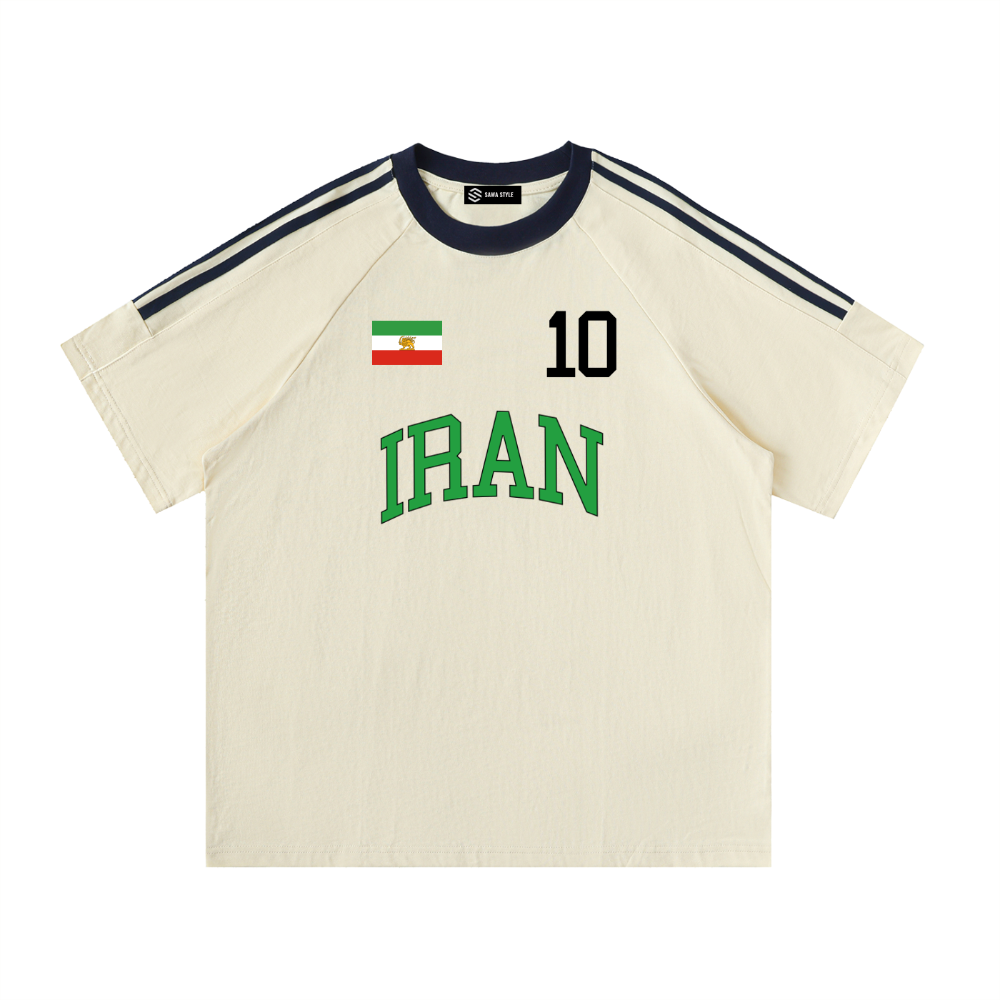 Iran Football Lion Flag Fan T-Shirt, Personalized front and back, Soccer Jersey, World Cup 2026 Apparel