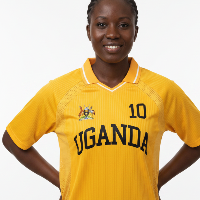 Uganda Sports Striped V-Neck Jersey