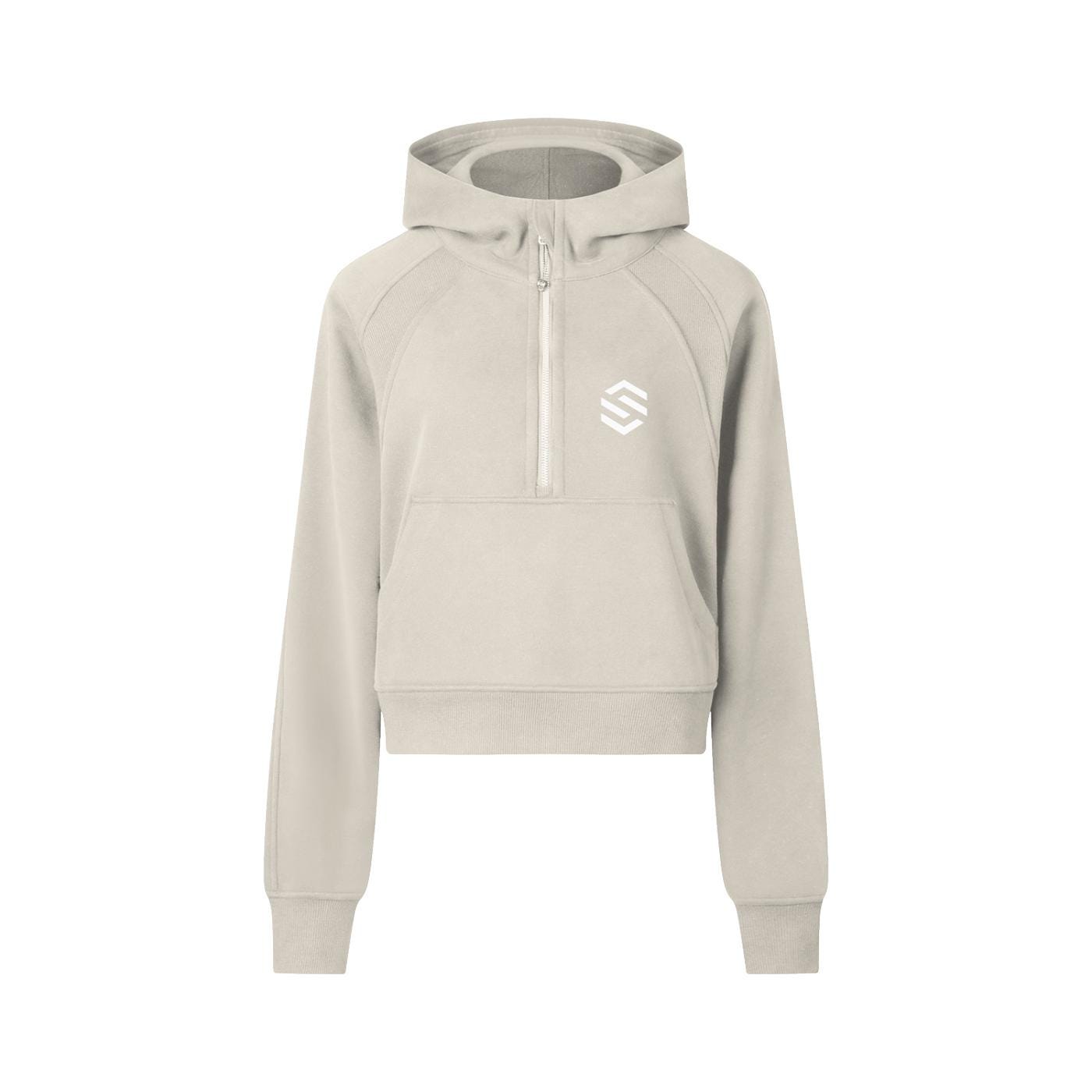 Sawa Cropped Half-Zip Hoodie — Women's Streetwear