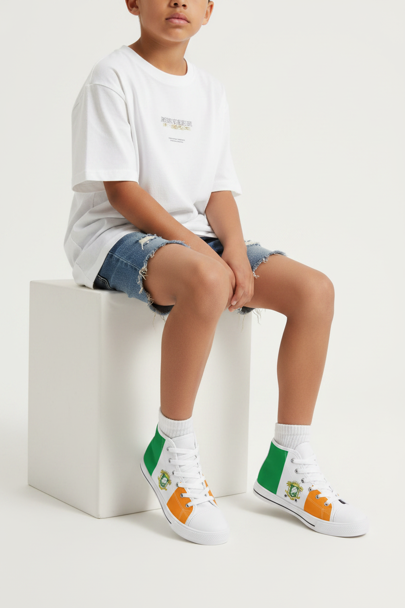 Ivory Coast Kids' High-Top Canvas Shoes | World Cup 2026