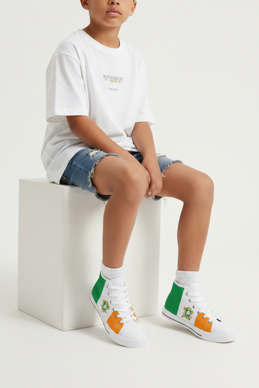 Ivory Coast Kids' High-Top Canvas Shoes | World Cup 2026