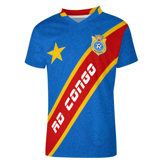 RDC Leopard Soccer Jersey, RD Congo Supporter jersey, Personalized Name & Number, Camisa De Futbol