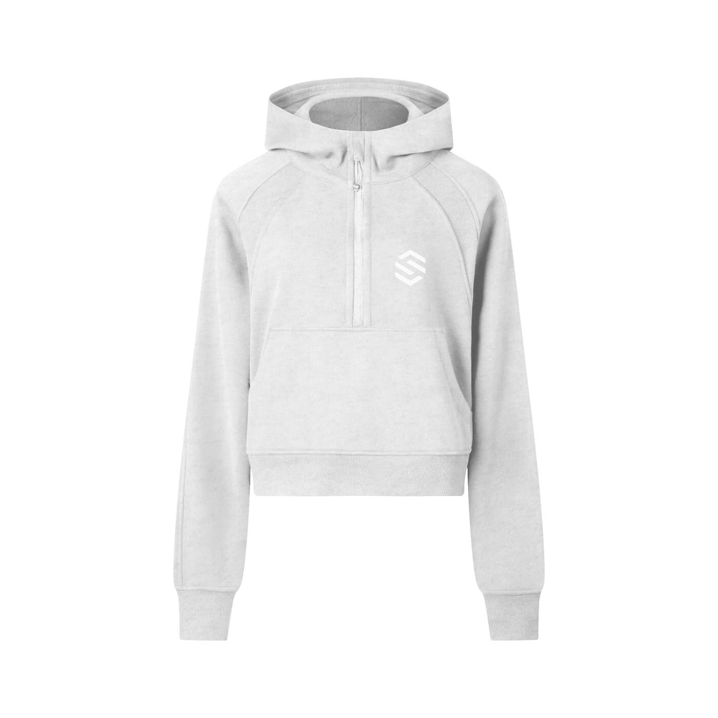 Sawa Cropped Half-Zip Hoodie — Women's Streetwear