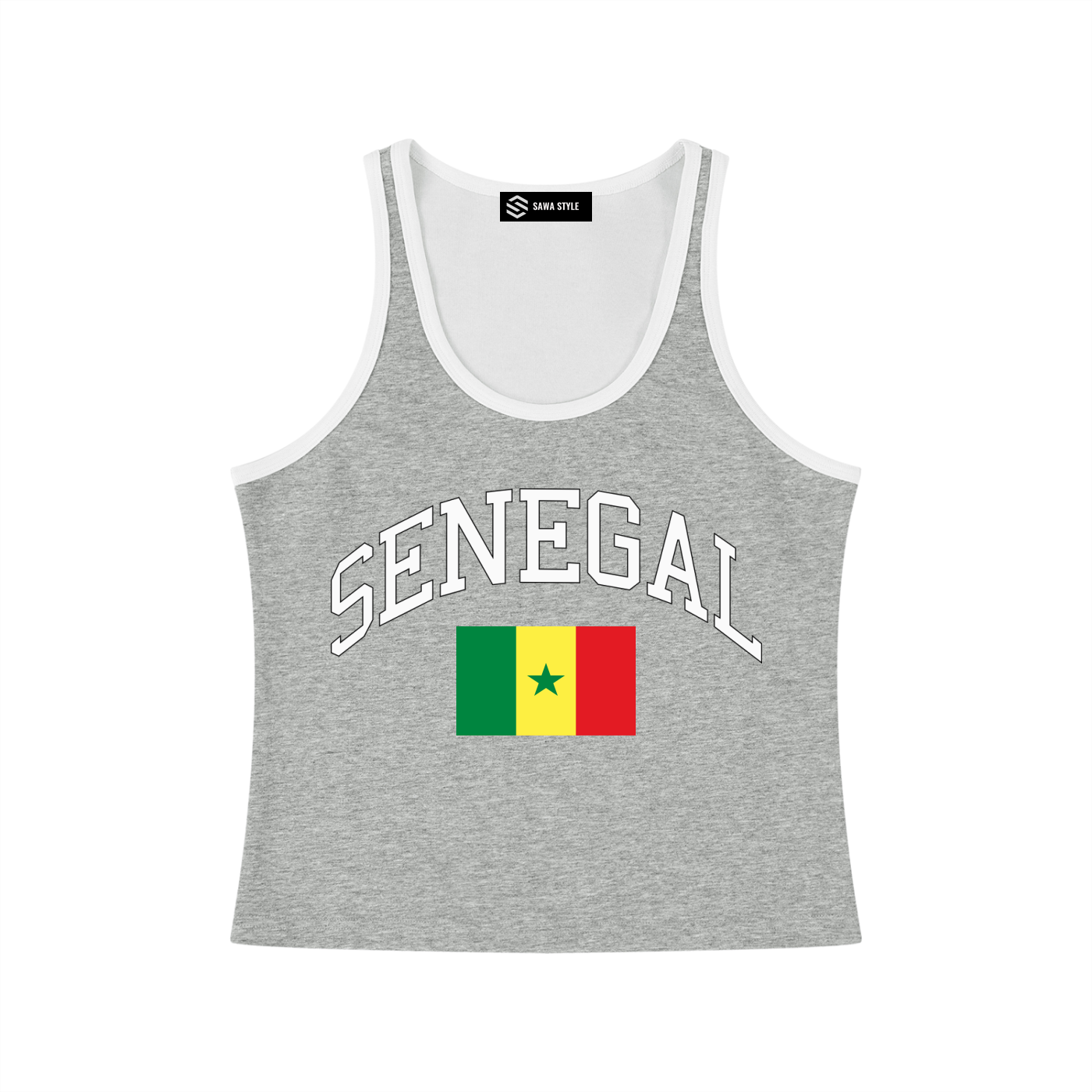 Senegal Women's Cropped Tank Top