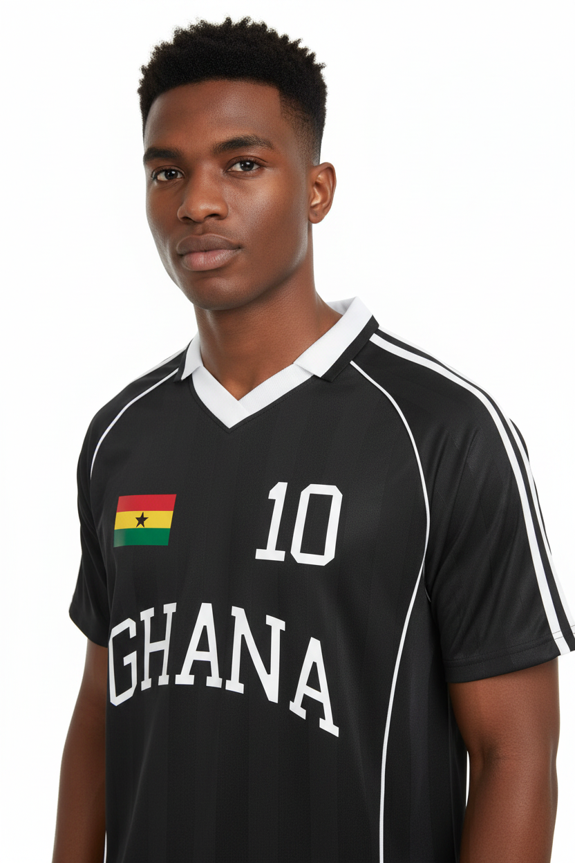 Ghana Black Stars Football Jersey – Personalized Name & Number