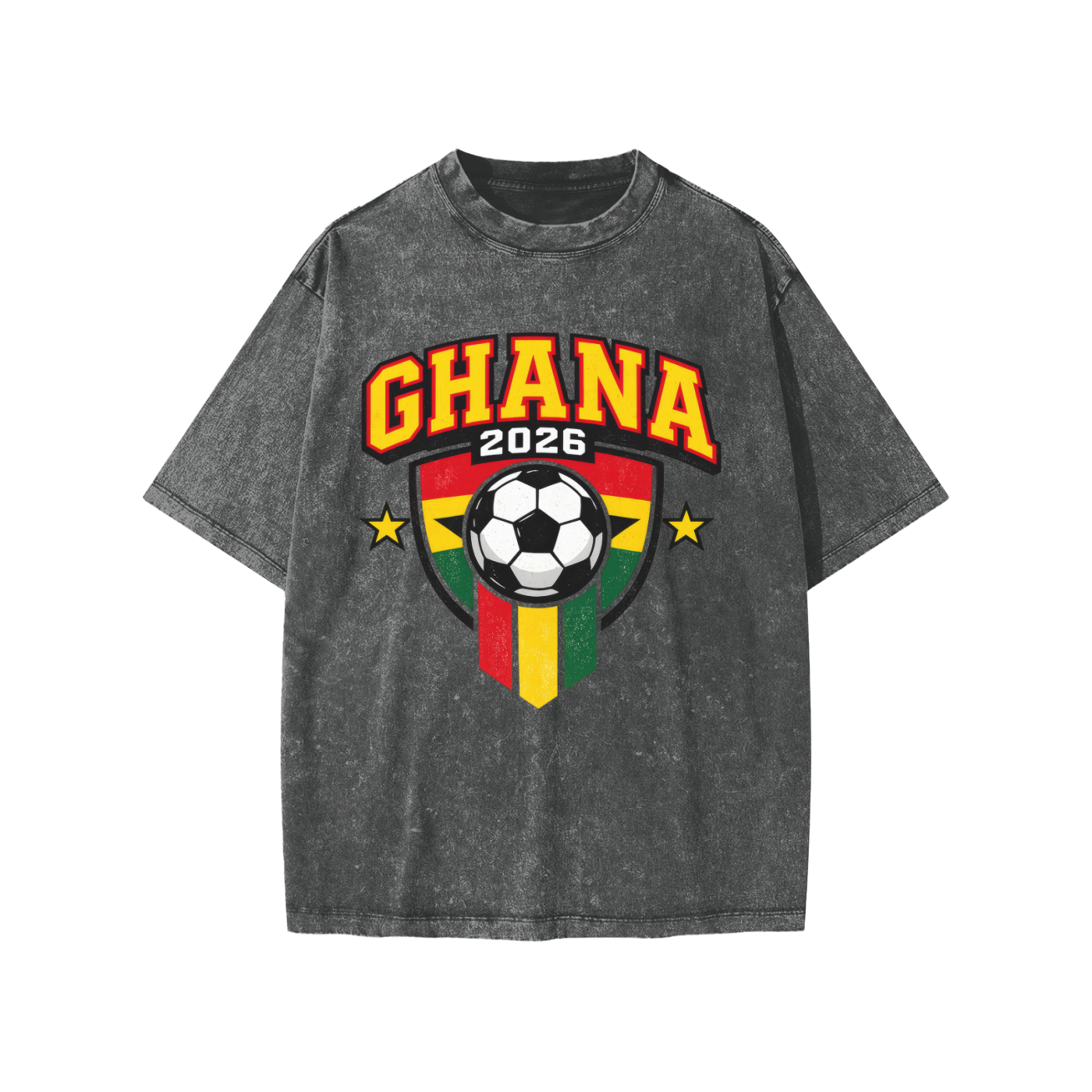 Ghana World Cup 2026 Kids' Supporter T-Shirt by ODMPOD, featuring vibrant Ghana national team graphics for young fans