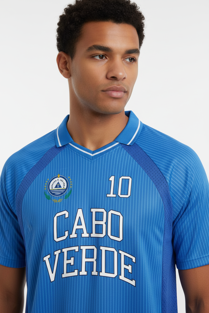 Cabo Verde Football T-Shirt, Personalized Supporter Soccer Jersey