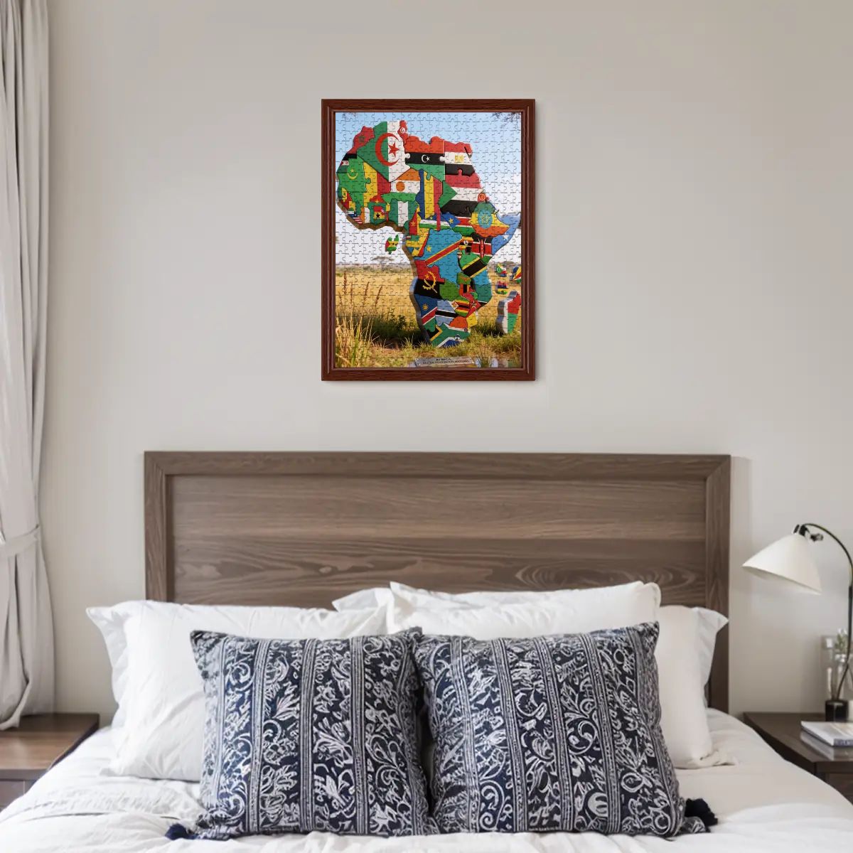 Africa 54 Countries Wooden Jigsaw Puzzle – 500 Piece Basswood Puzzle (Vertical).