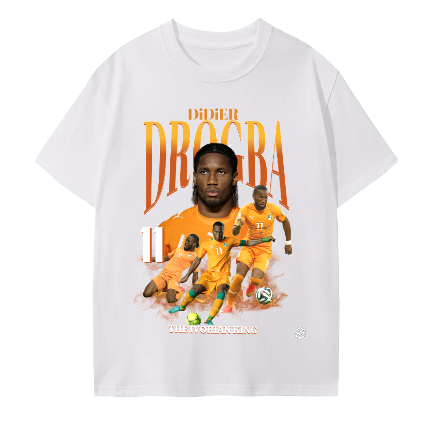ODMPOD Drogba unisex cotton T-shirt with graphic design, casual fit, and soft fabric, ideal for everyday wear.