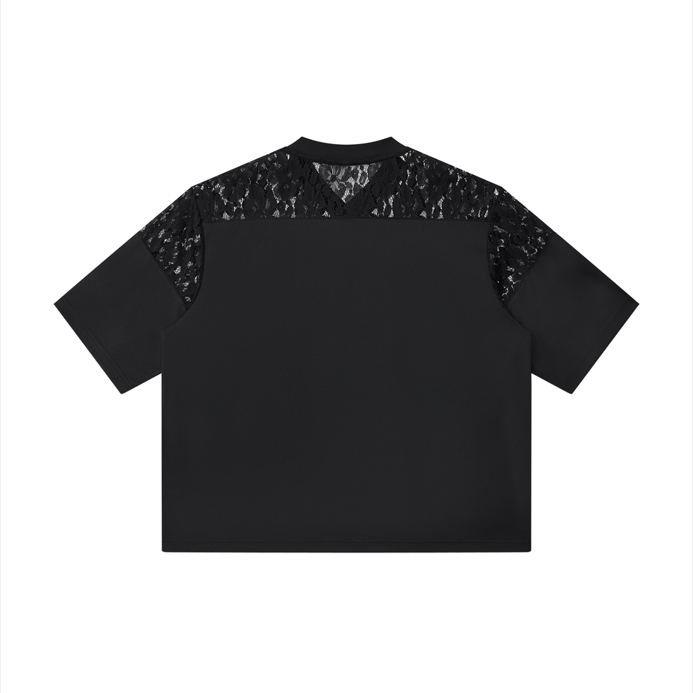 Ivory Coast Lace Panel V-Neck Tee