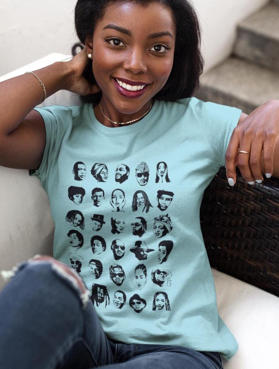 African Music Legends Portrait T-Shirt