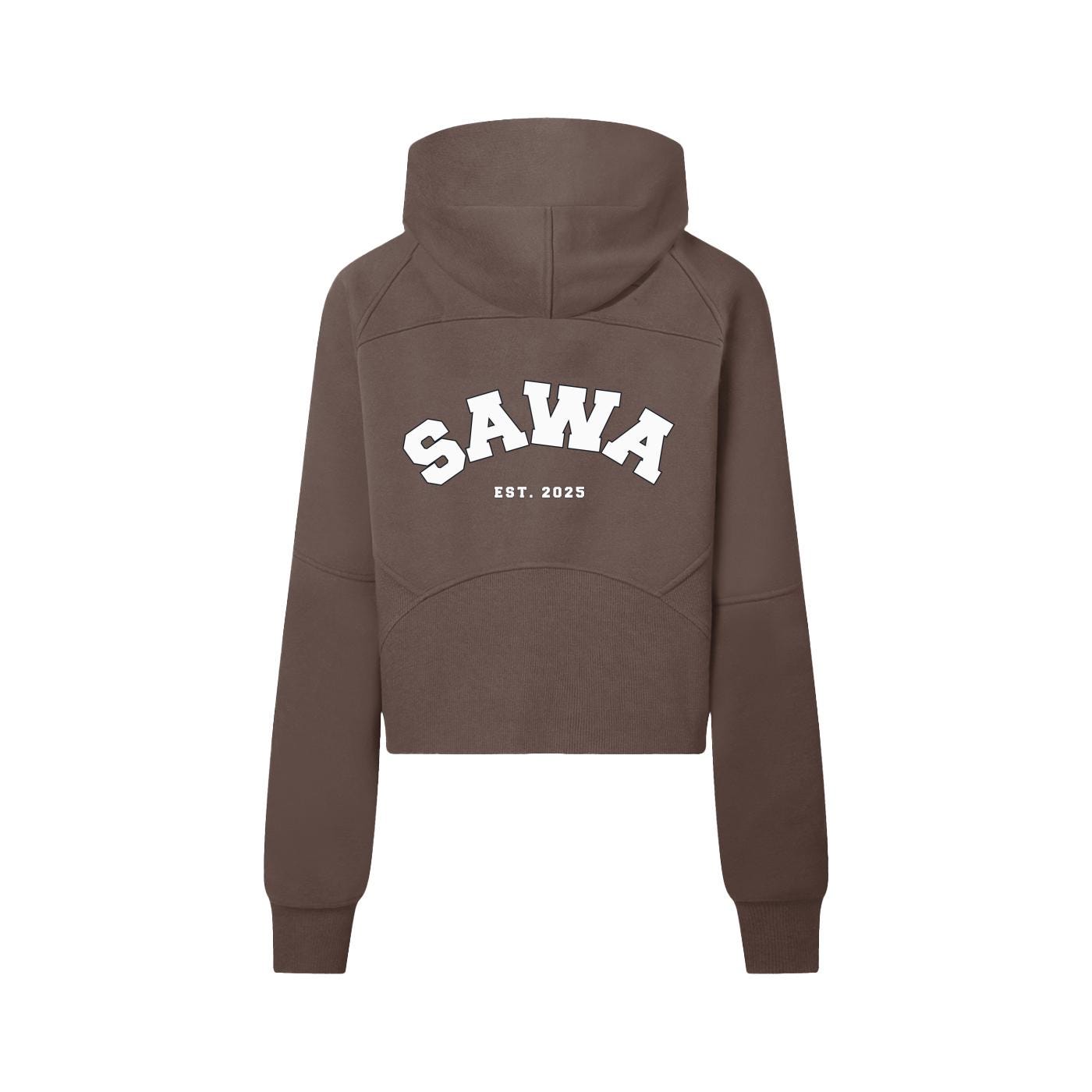 Sawa Cropped Half-Zip Hoodie — Women's Streetwear