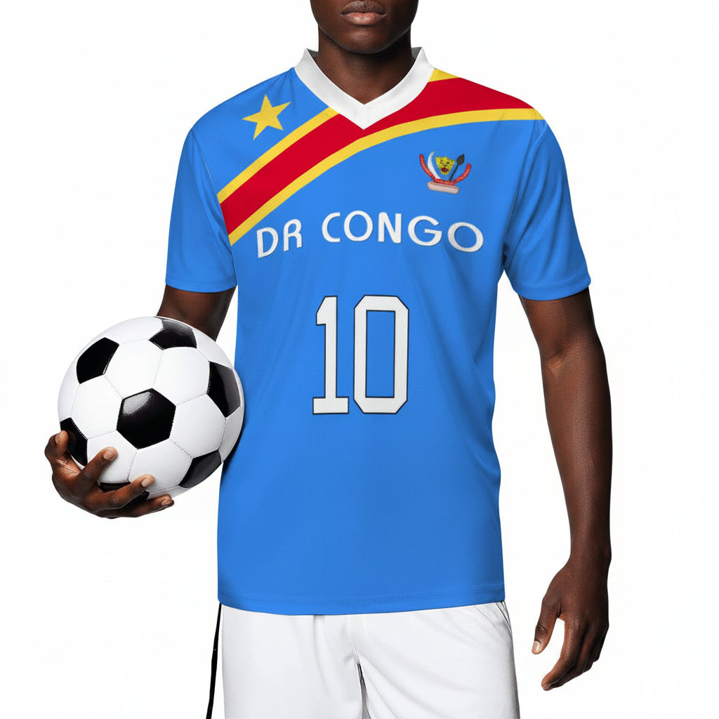 DR Congo Football Jersey – Premium Mesh Soccer Kit