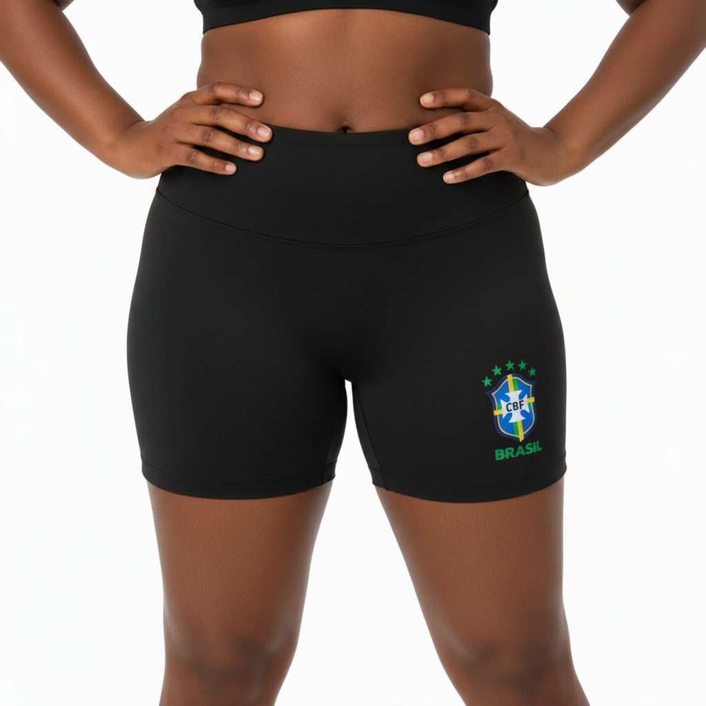 Brasil World Cup 2026 Women's High-Waisted Biker Shorts