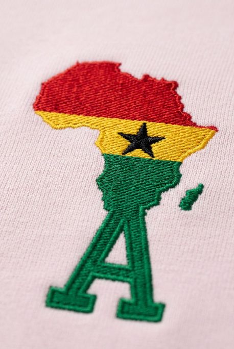 Ghana Flag Embroidery Sweatshirt