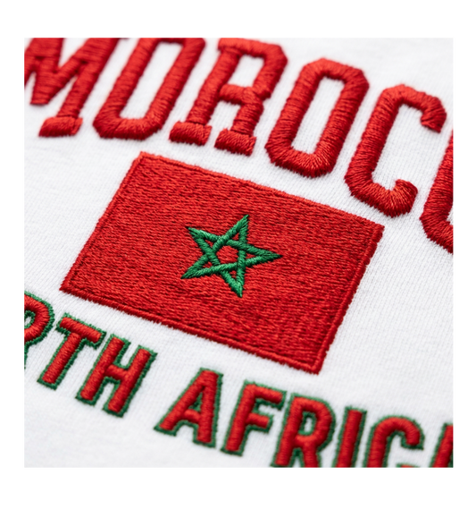 Morocco Flag Embroidered Trucker Hat