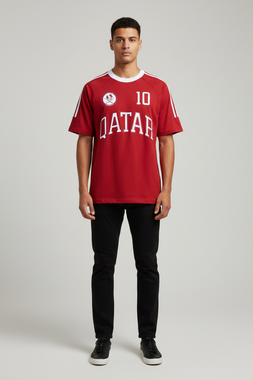 Qatar Crewneck Cotton T-Shirt | Unisex World cup 2026