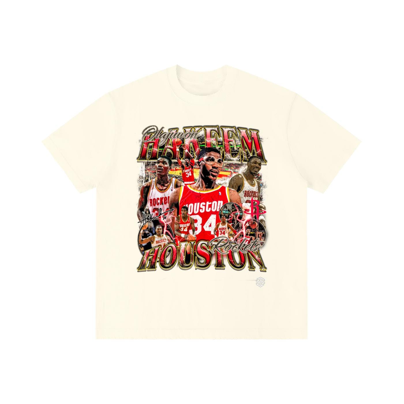 Hakeem Olajuwon Vintage Wash Distressed T-Shirt — Unisex