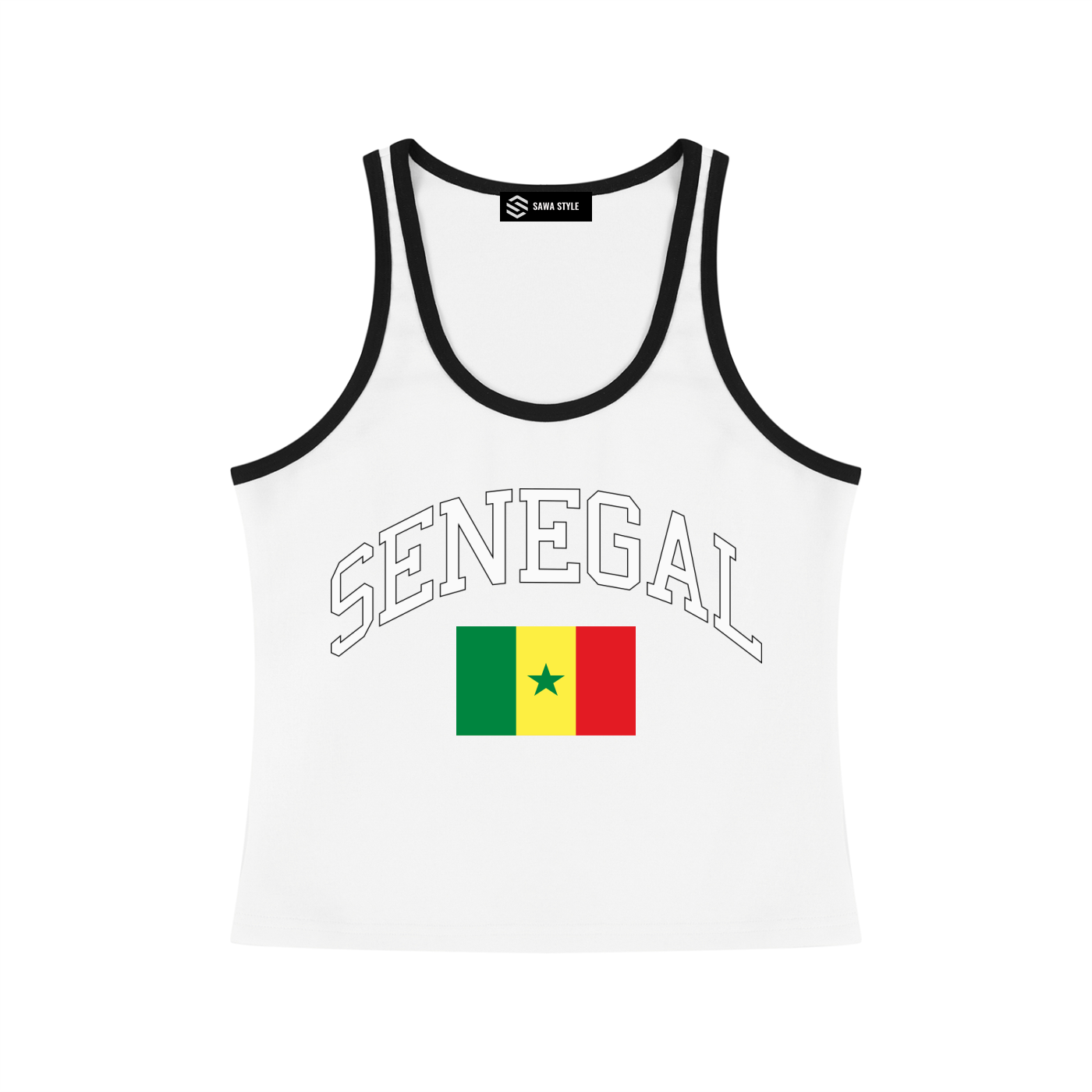 Senegal Women's Cropped Tank Top