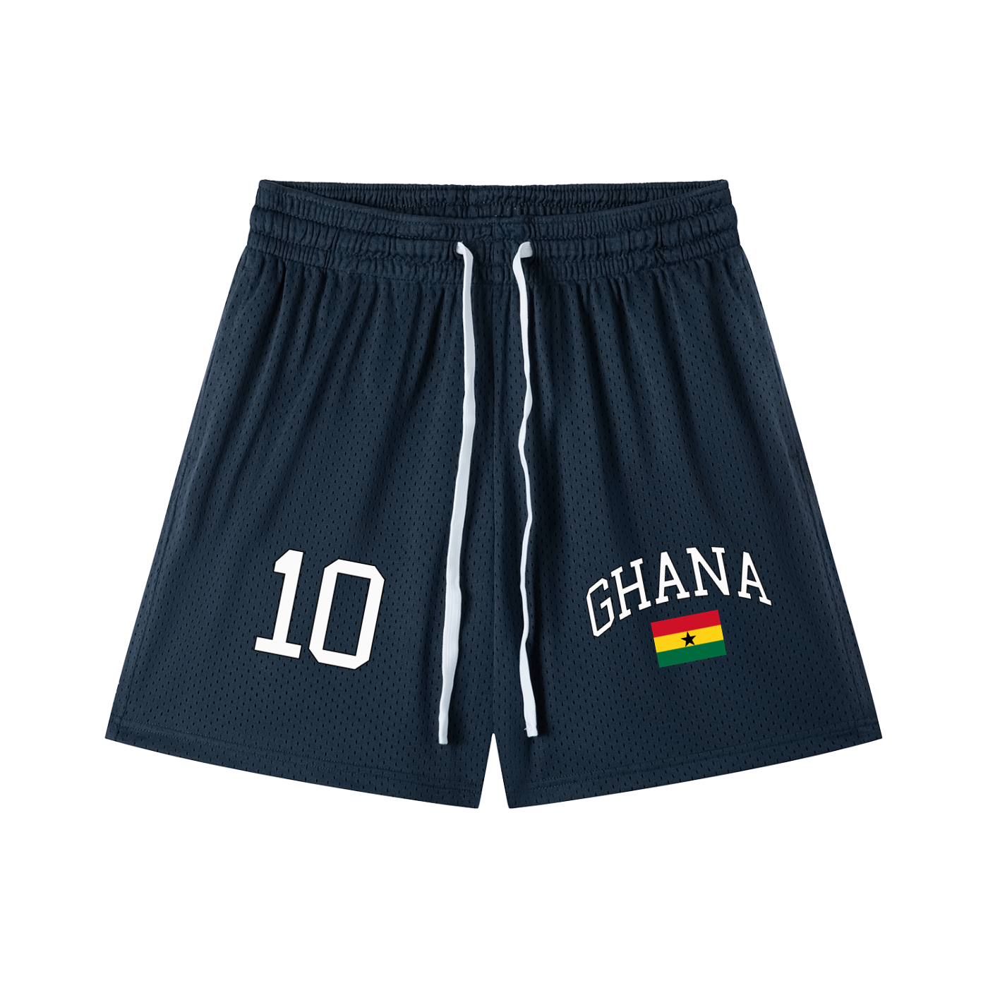 Ghana Flag Mesh Drawstring Shorts | World Cup 2026 Fan Apparel