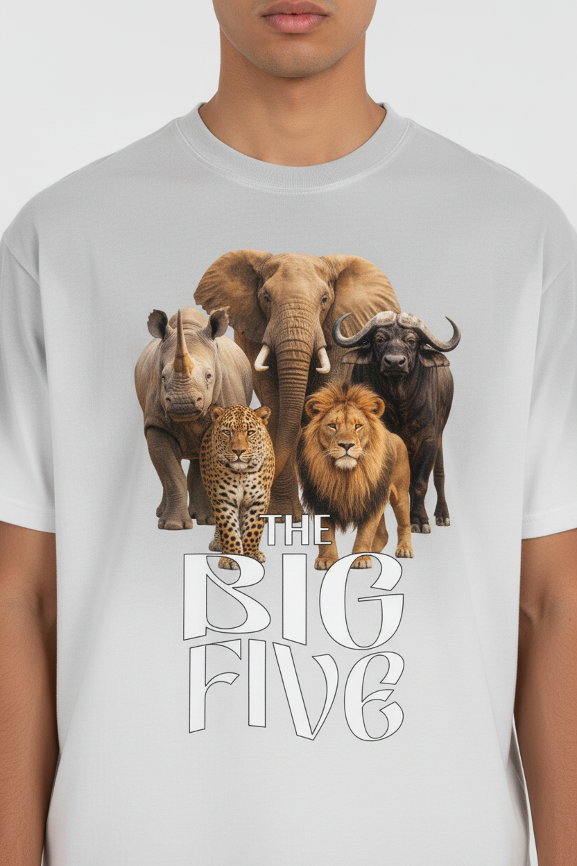 Africa Big Five Gradient T-Shirt Mockup