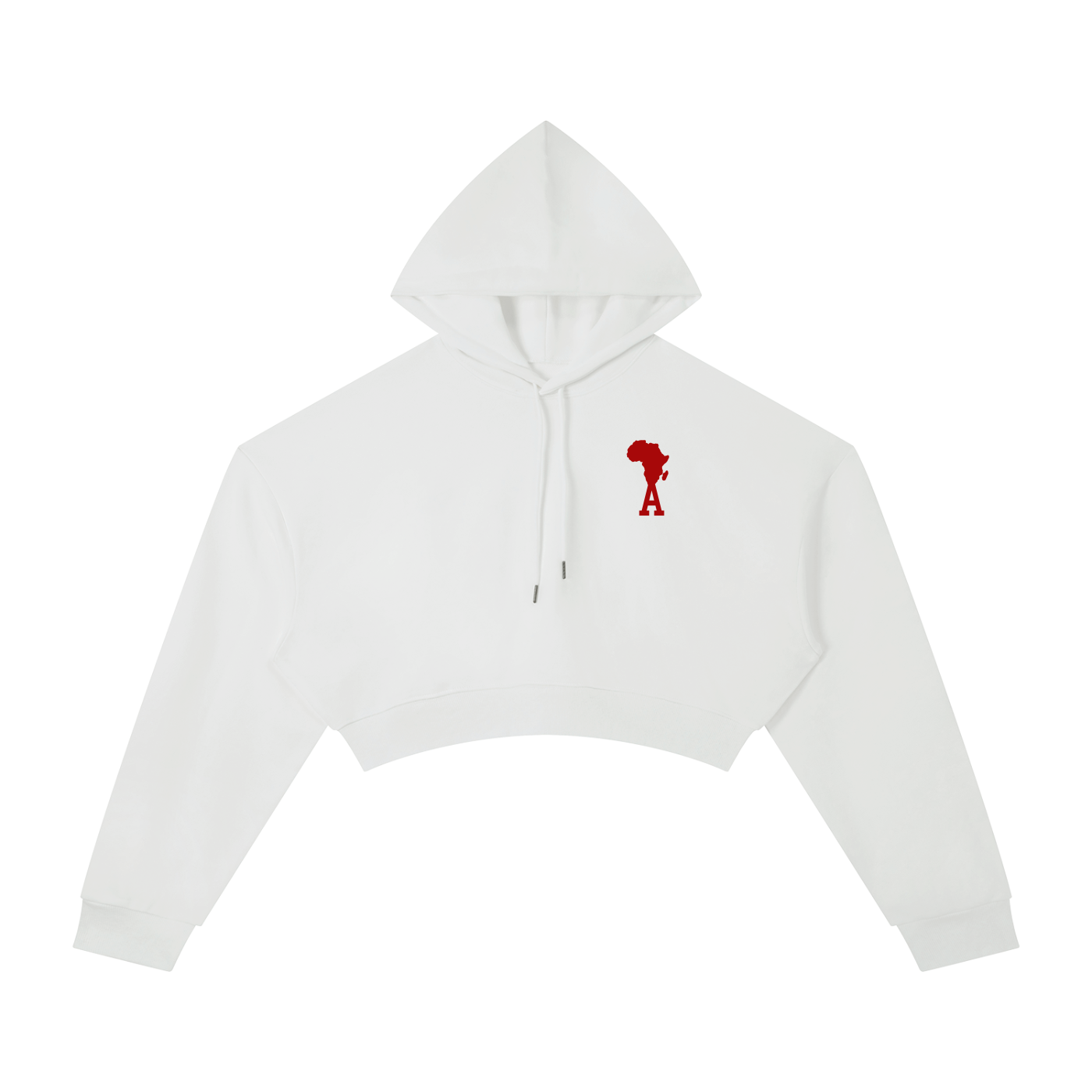 Women's Cropped Hoodie – Africa Red Heart Logo