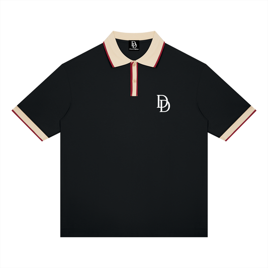 D&D Color Block Polo Shirt | Unisex Streetwear Patchwork Top