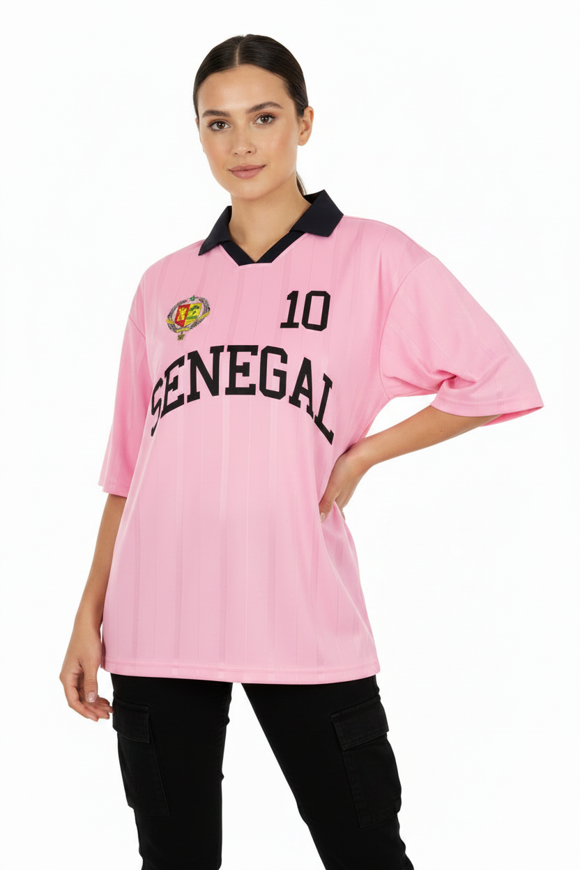 Senegal Soccer Jersey – World Cup 2026 Unisex Striped Boxy Fit