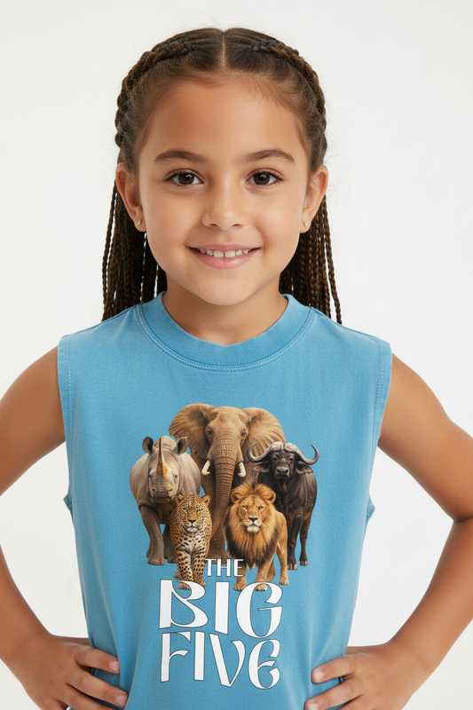 Big Five Kids' Snow Washed Tank Top – Model Mockup