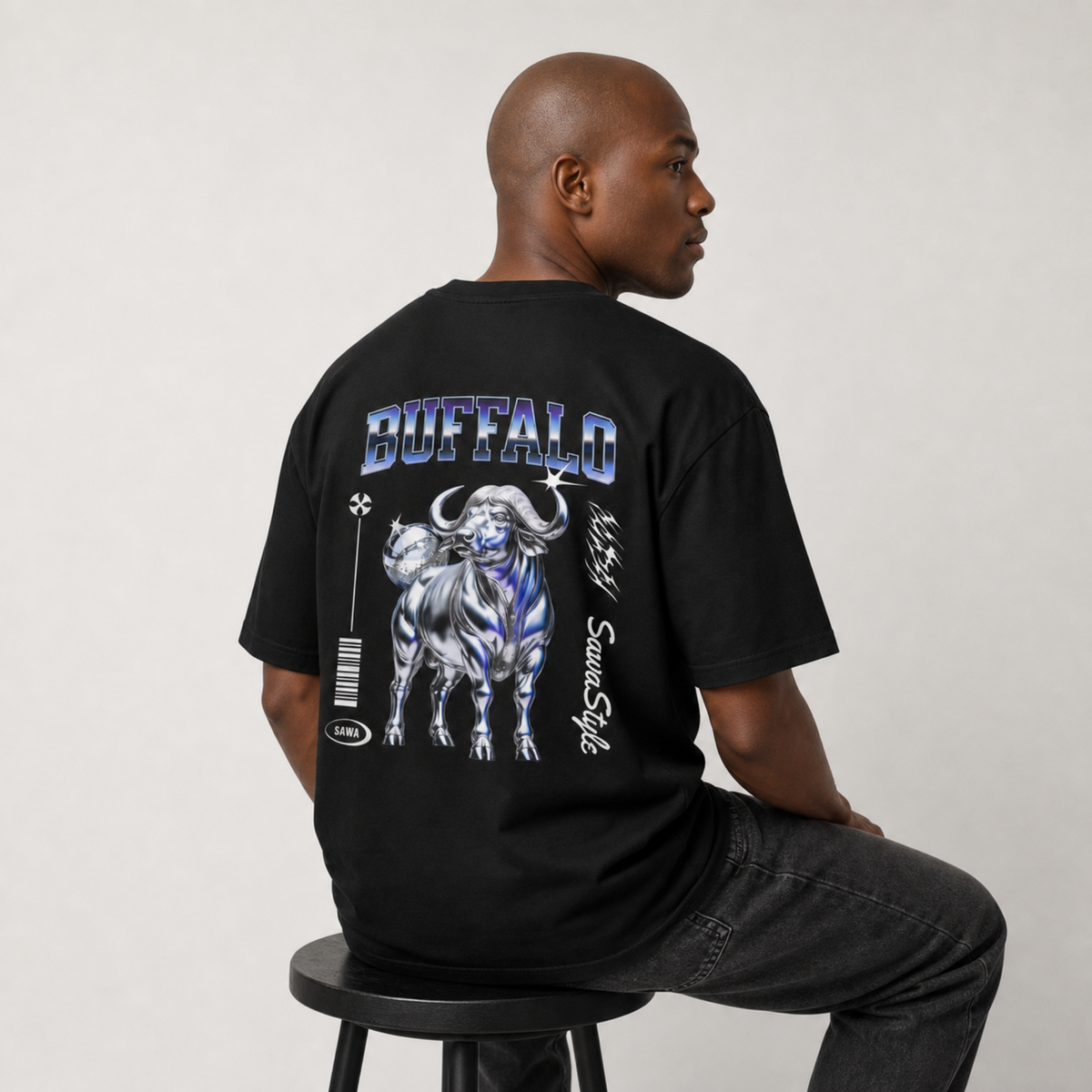 Cape Buffalo Unisex Boxy Drop-Shoulder T-Shirt