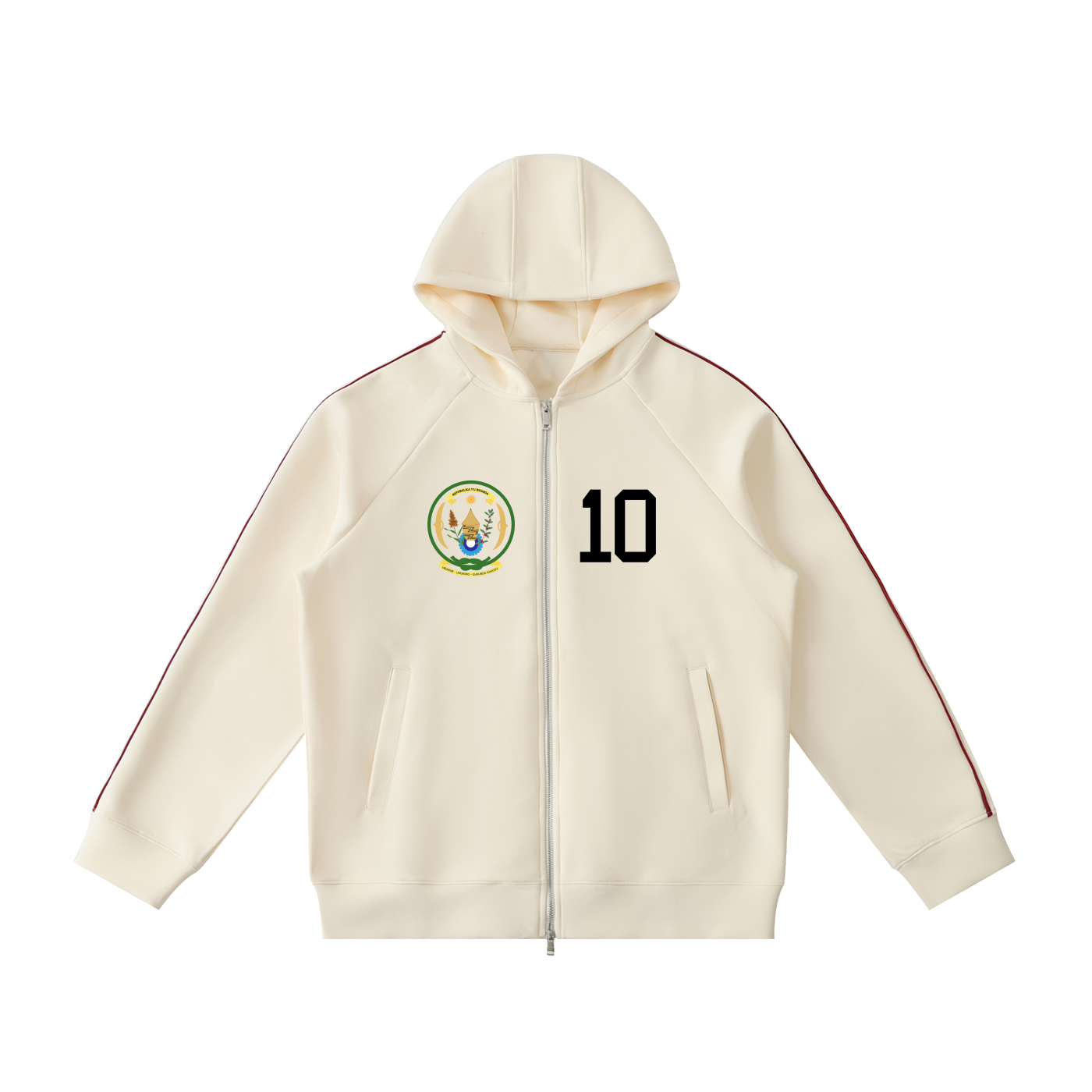 Rwanda Kigali Convention Zip Hoodie – Heavyweight Raglan Sleeve