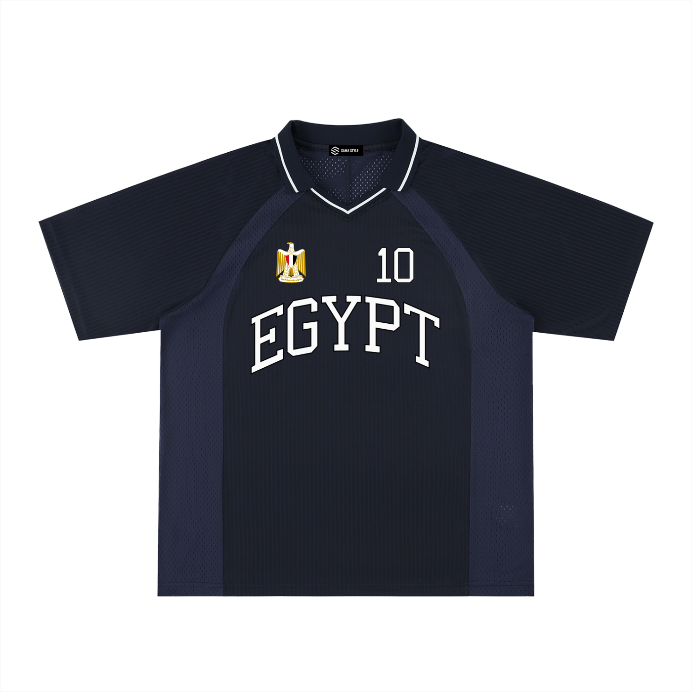 Egypt football T-shirt by ODMPOD featuring a personalized soccer shirt design for World Cup 2026 fans.