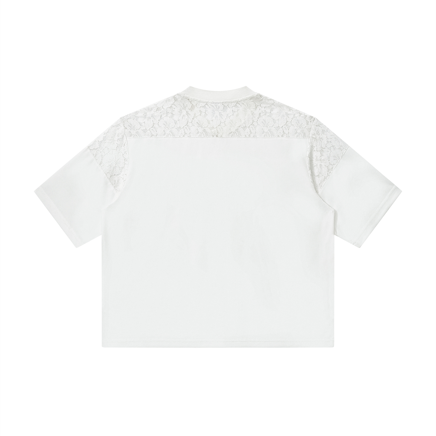 Ivory Coast Lace Panel V-Neck Tee