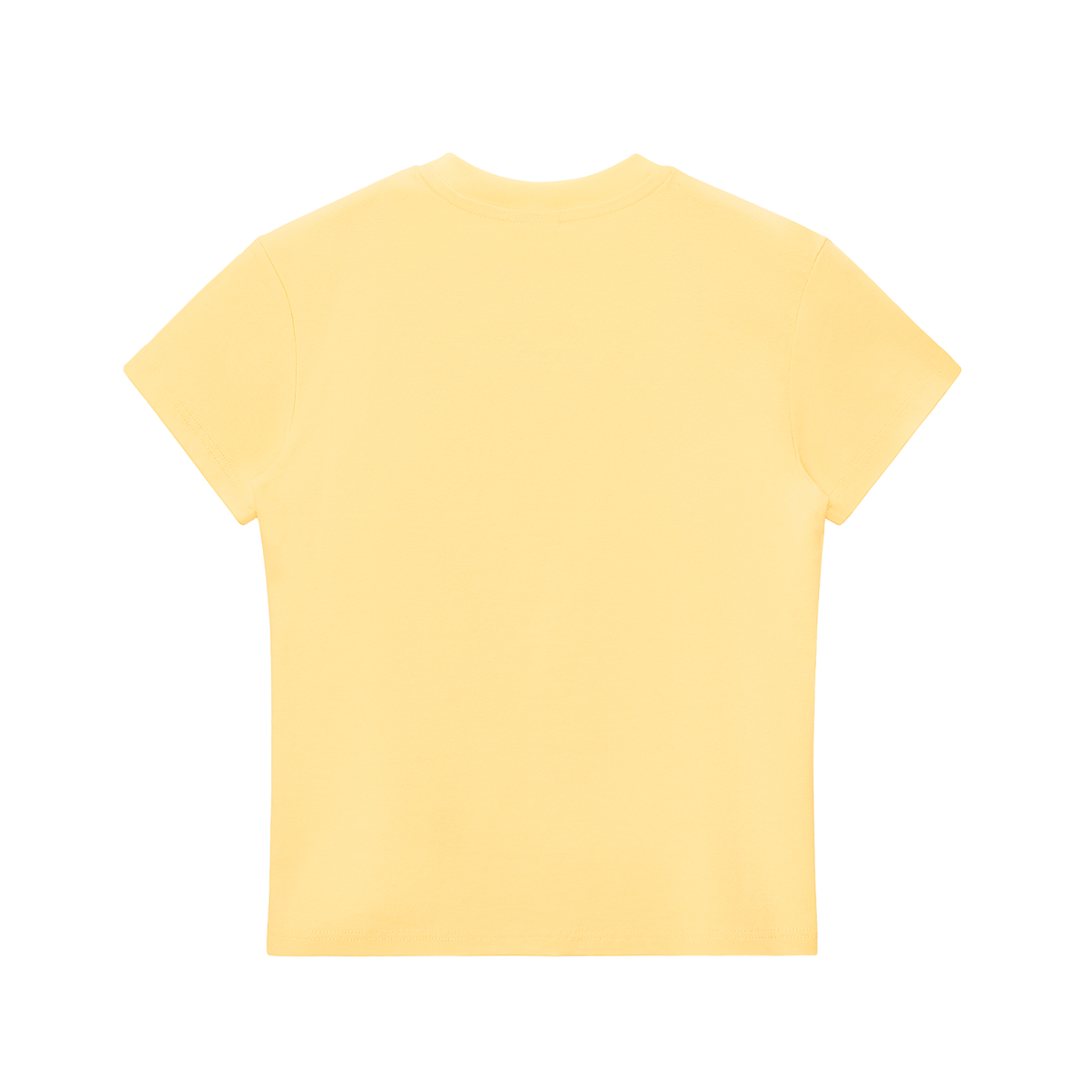ODMPOD Stromae women's bodycon crewneck T-shirt in beige, showcasing a fitted casual style and soft fabric.