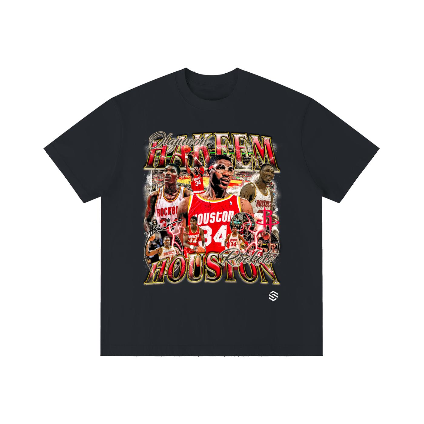 Hakeem Olajuwon Vintage Wash Distressed T-Shirt — Unisex