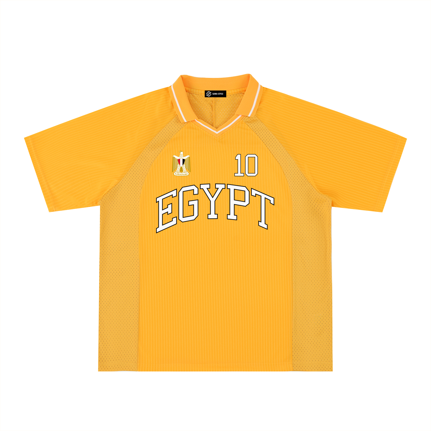 Egypt football T-shirt by ODMPOD, personalized soccer shirt for World Cup 2026, featuring Egypt team logo and vibrant design.