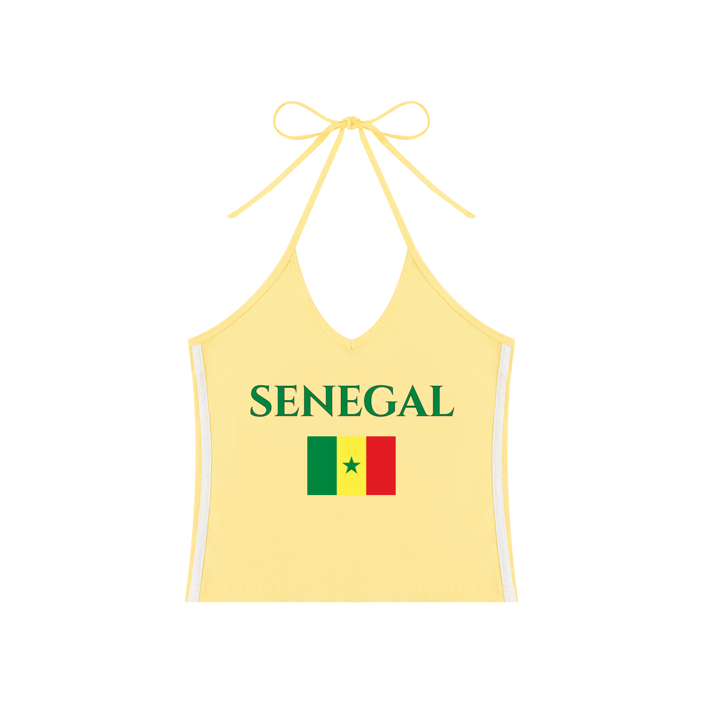 Senegal Flag Crop Tank Top