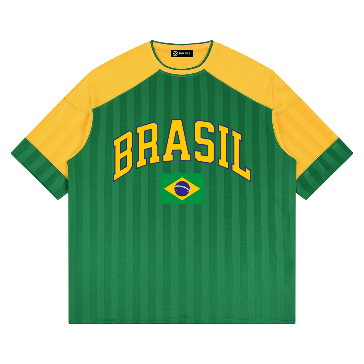 Brasil Unisex Striped Raglan Jersey