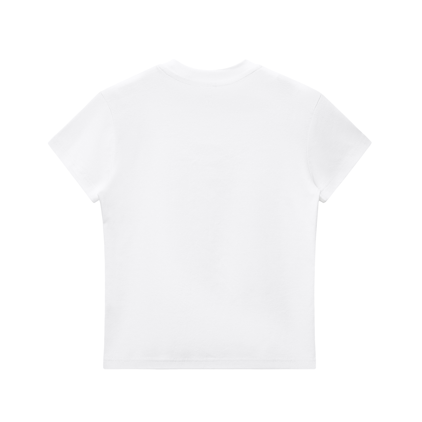 Stromae Women's ODMPOD Bodycon Crewneck T-Shirt in black, fitted cotton top with short sleeves and crew neckline.