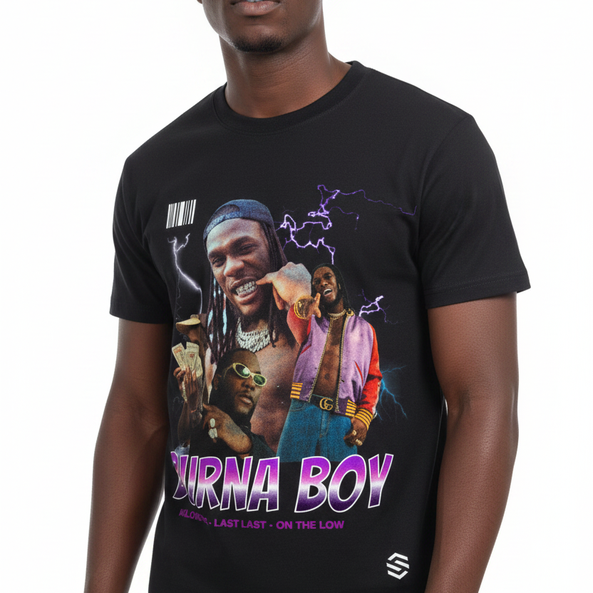 Burna Boy T-Shirt – African Giant | Nigeria Afrobeats Star Unisex Fan Tee