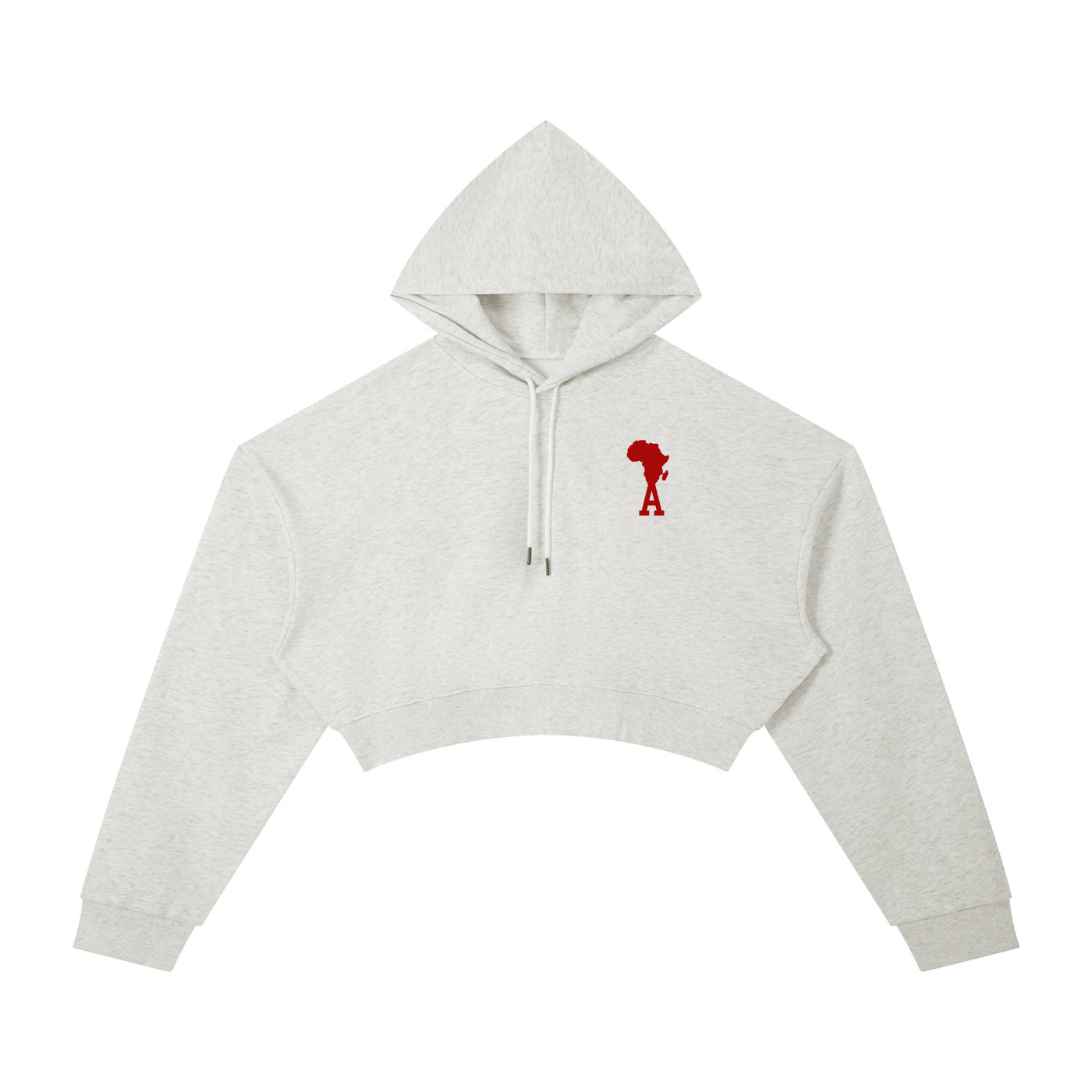 Women's Cropped Hoodie – Africa Red Heart Logo