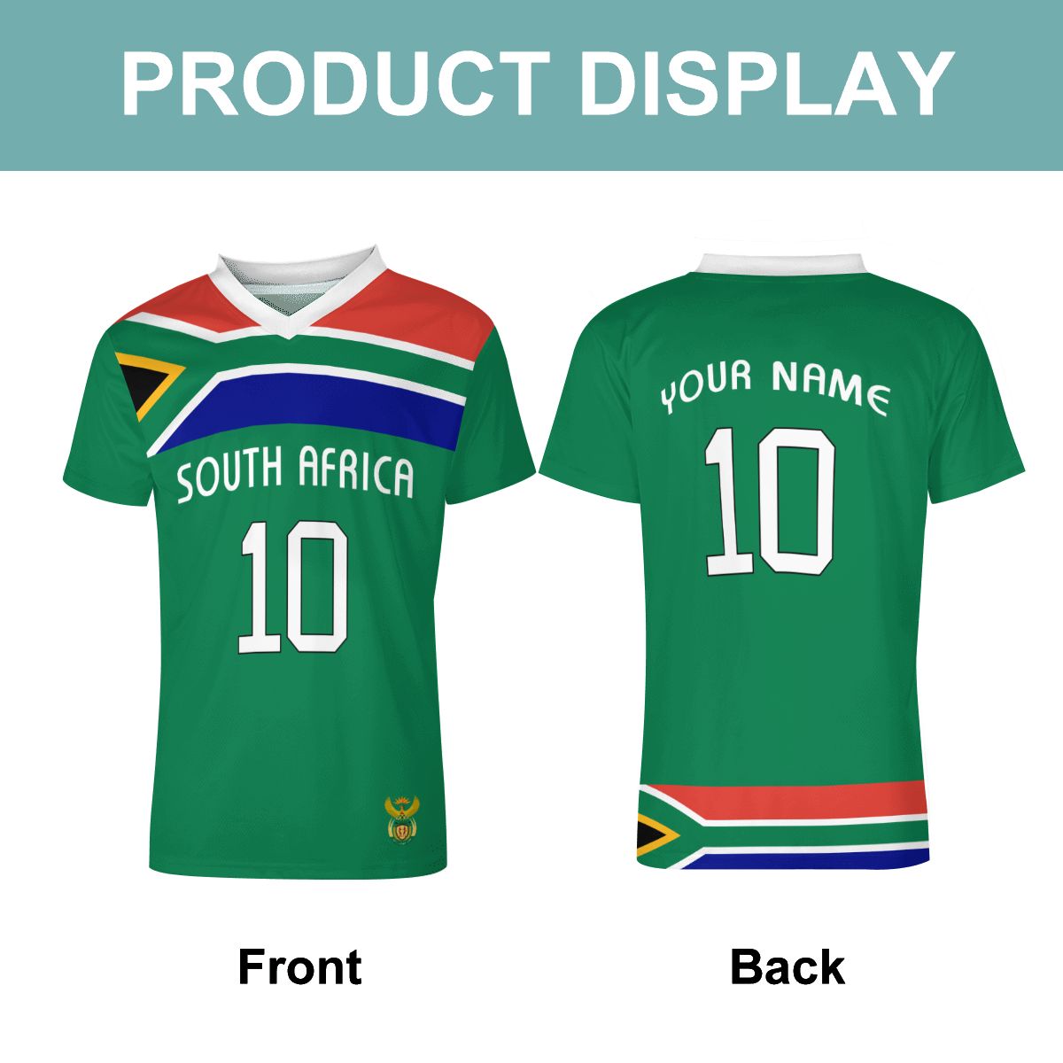 South Africa Football & Rugby Jersey — Coat of Arms