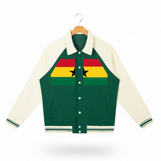 Customizable GHANA Baseball Jacket - Showcase Your Pride
