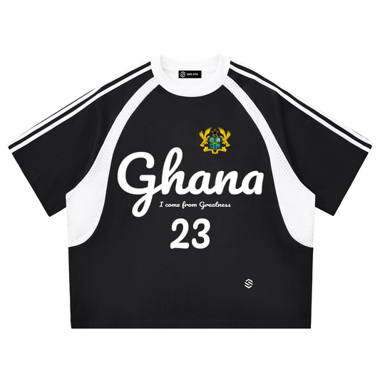 Ghana Coat of Arms T-Shirt — Personalized Number | Black Stars Fan Gear