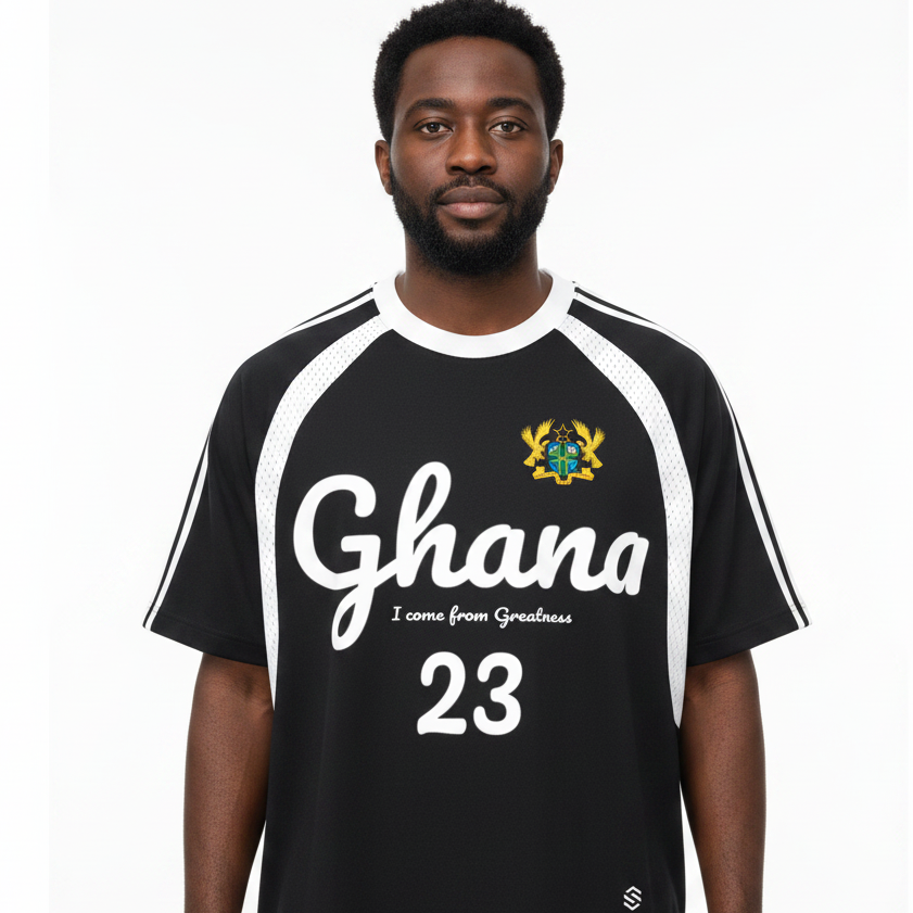 Ghana Coat of Arms T-Shirt — Personalized Number | Black Stars Fan Gear