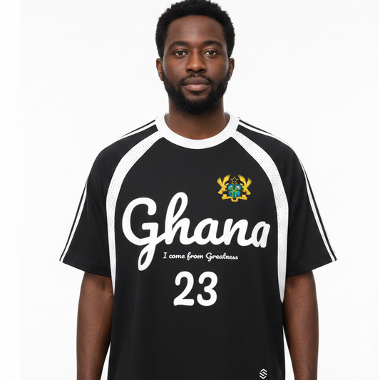 Ghana Coat of Arms T-Shirt — Personalized Number | Black Stars Fan Gear