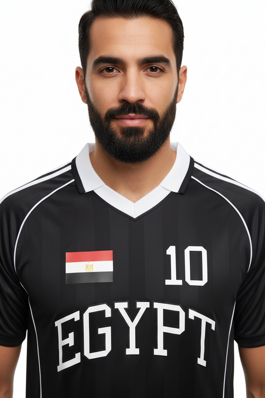 Egypt Sports Stripe Oversized Collared Soccer Jersey