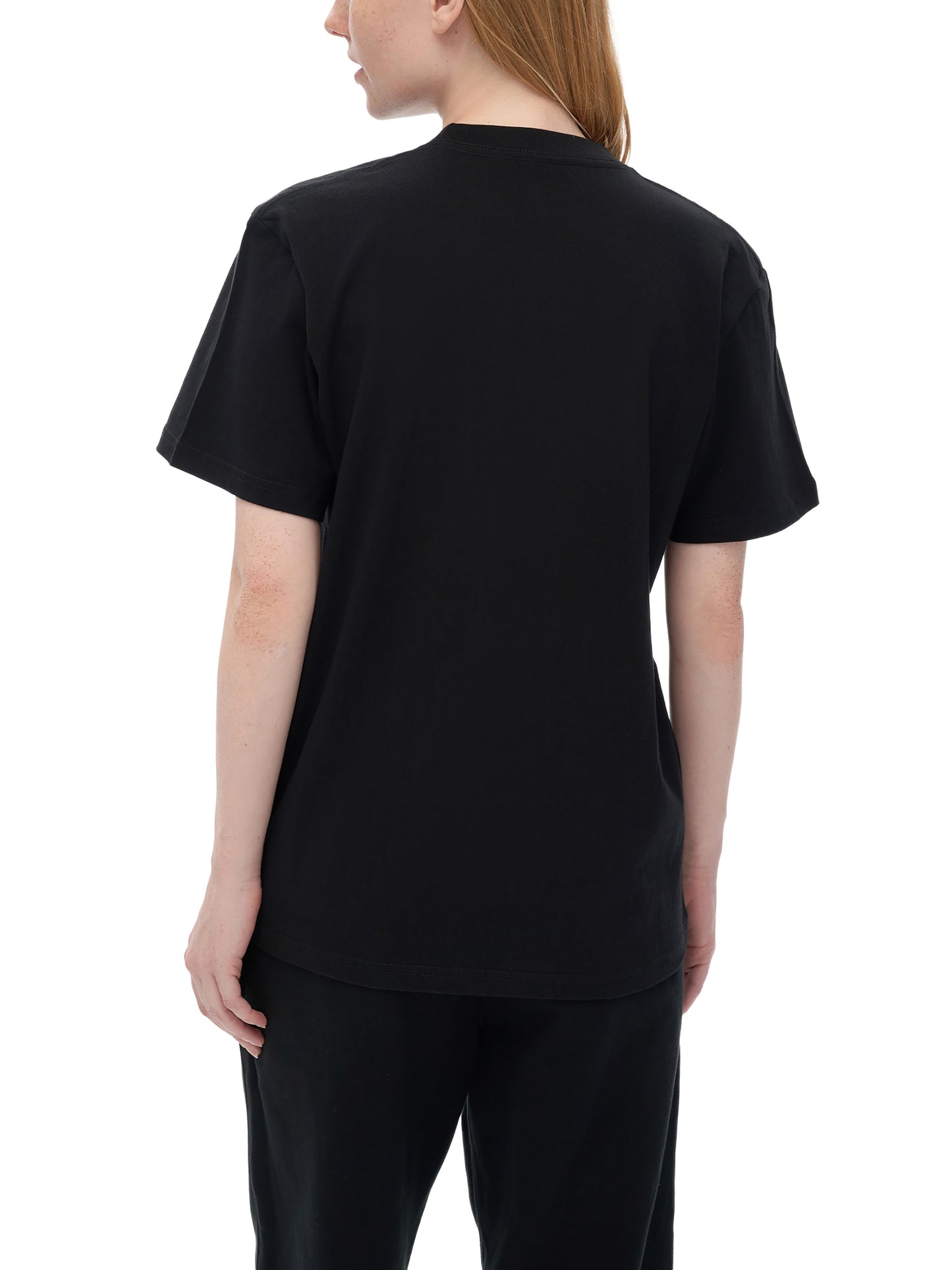 ODMPOD Drogba unisex cotton T-shirt in white, featuring a comfortable fit and casual style, shown on a plain background.