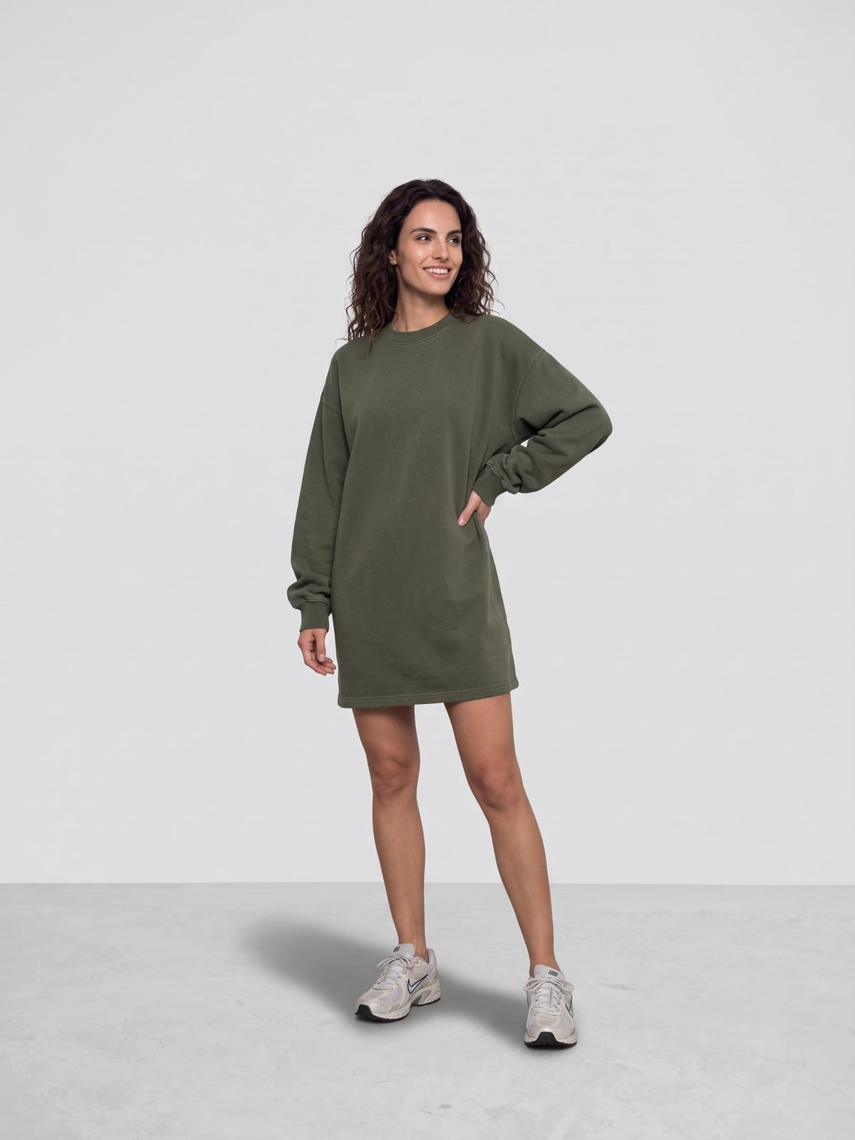 Women's Vintage Wash Oversized Sweatshirt Dress